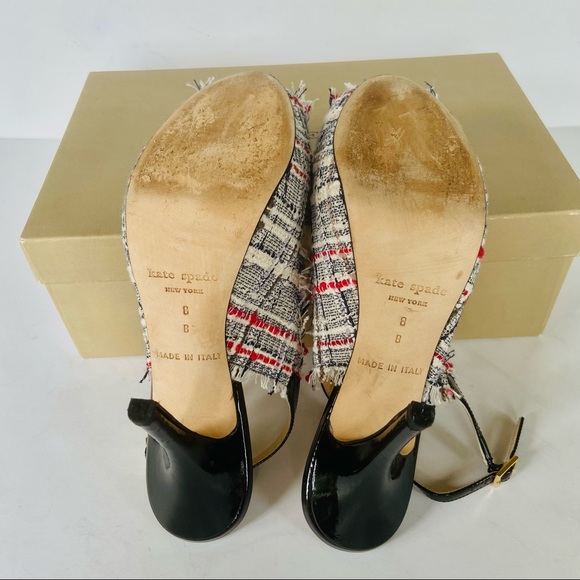 Kate Spade black white tweed heels  8 - Picture 15 of 15